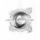 eclipse, clear moon, ring of fire tattoo design idea