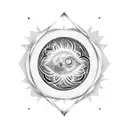 eclipse, clear moon, ring of fire tattoo design idea