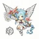 Rem Re:Zero tattoo design idea