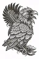 crow viking tattoo design idea