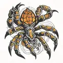 simple spider hand tattoo design idea