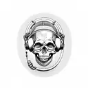 skull aviator kamikaze  tattoo design idea
