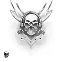 skull aviator kamikaze  tattoo design idea