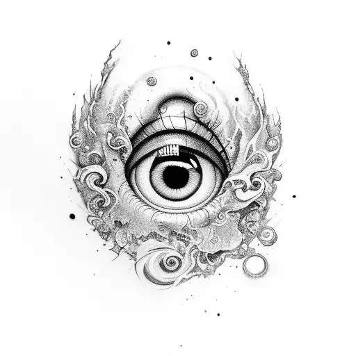 the entirety of which was now covered in swirls and whorls of black ink. Even my fingers weren’t spared, and a large eye tattoo design idea