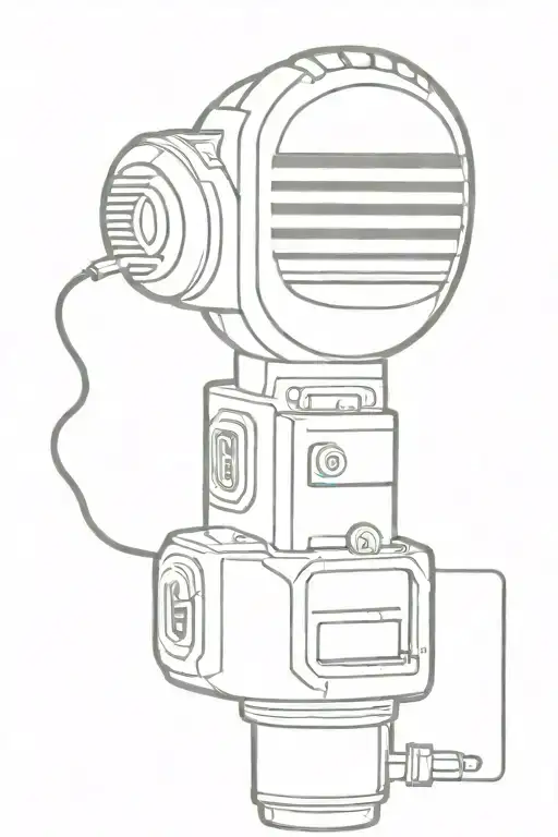 simple tattoo of shure sm58 microphone with a speaker tattoo design idea