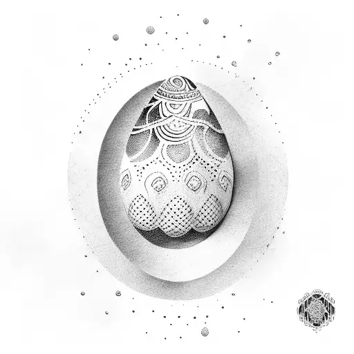 chicken shell egg tattoo design idea