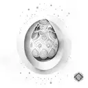 chicken shell egg tattoo design idea