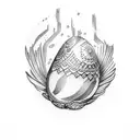 chicken shell egg tattoo design idea