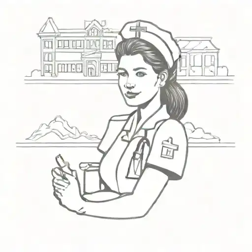 nurse and travel tattoo tattoo design idea