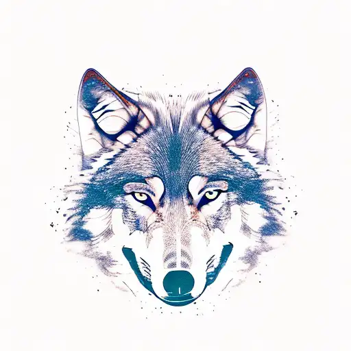 Wolf tattoo design idea