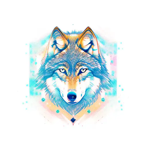 Wolf mom tattoo design idea