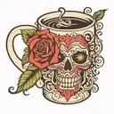 coffee mug tattoo design idea