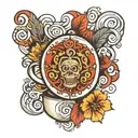 coffee mug tattoo design idea