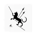 Sagittarius with two lions and a scorpion tattoo design idea