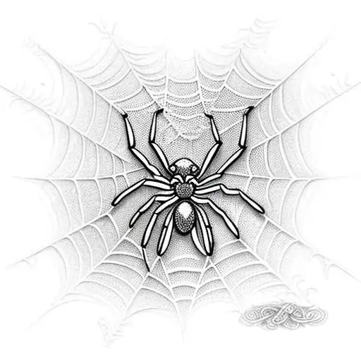 Spider Web tattoo design idea