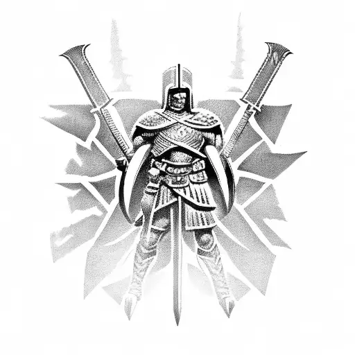 Sketch Spartan Tattoo Idea - BlackInk AI