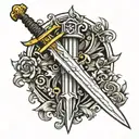 claymore sword tattoo design idea