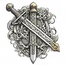 claymore sword tattoo design idea