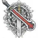 claymore sword tattoo design idea