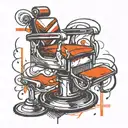 barber chair tattoo design idea