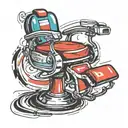 barber chair tattoo design idea