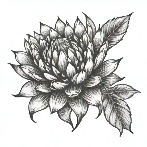 protea flower tattoo tattoo design idea