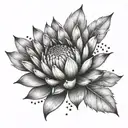 protea flower tattoo tattoo design idea