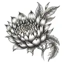 protea flower tattoo tattoo design idea