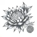 protea flower tattoo tattoo design idea