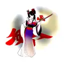 Geisha tattoo design idea