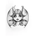 Alice in wonderland tattoo design idea