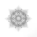 mandala with round border  tattoo design idea