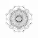 mandala with round border  tattoo design idea