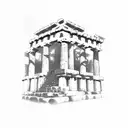 parthenon tattoo design idea