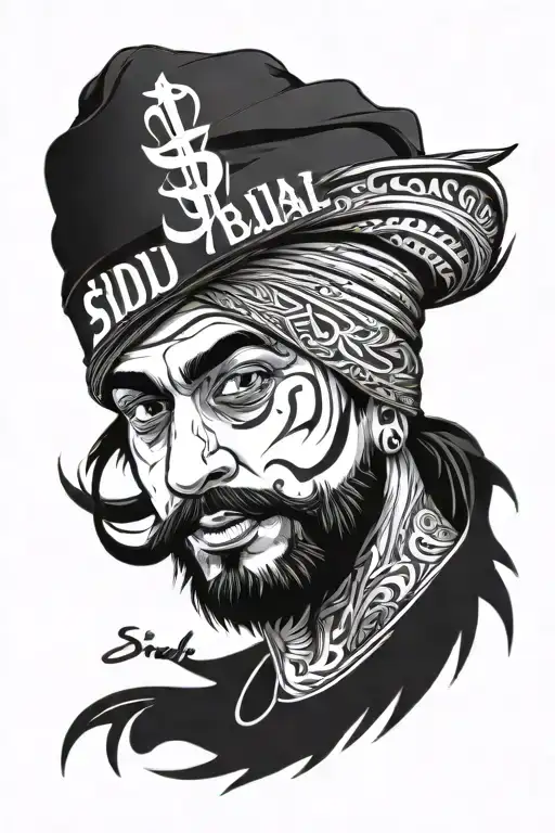 sidhu moosewala name tattoo design idea