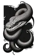 snake with Kiarnah18082005 in body of the snake normal tail and head tattoo design idea