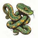 snake blurry tattoo design idea