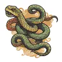 snake blurry tattoo design idea