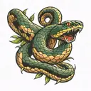 snake blurry tattoo design idea