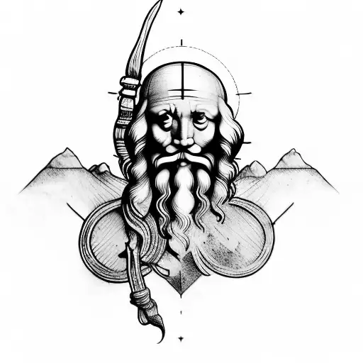 leonardo da vinci tattoo design idea