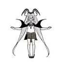 baphomet being summoned  tattoo design idea