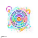 Portal colorful tattoo design idea