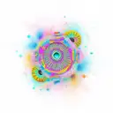 Portal colorful tattoo design idea