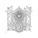 Gate with portal tattoo design idea