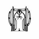 Gate with portal tattoo design idea