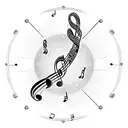 Treble Clef with DNA Music notes  tattoo design idea