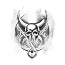 Viking skull tattoo design idea