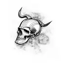 Viking skull tattoo design idea