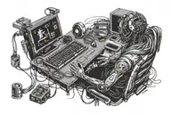Programmer Hacker Coder tattoo design idea
