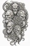 Mammon and Asmodeus tattoo design idea